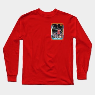 Michael Jordan '86 Fleer Card (chest) Long Sleeve T-Shirt